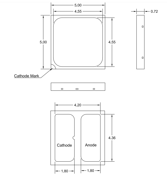機械製圖 - Lumileds LUXEON 5050高功率LED